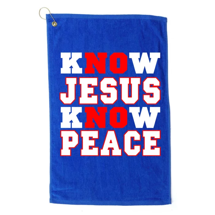 Know Jesus Know Peace Platinum Collection Golf Towel