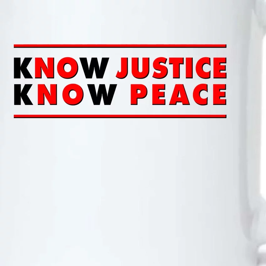 Know Justice Know Peace BLM Protest Black Color Changing Mug