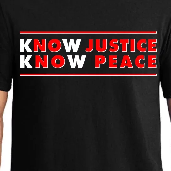 Know Justice Know Peace BLM Protest Pajama Set