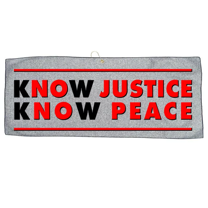 Know Justice Know Peace BLM Protest Large Microfiber Waffle Golf Towel