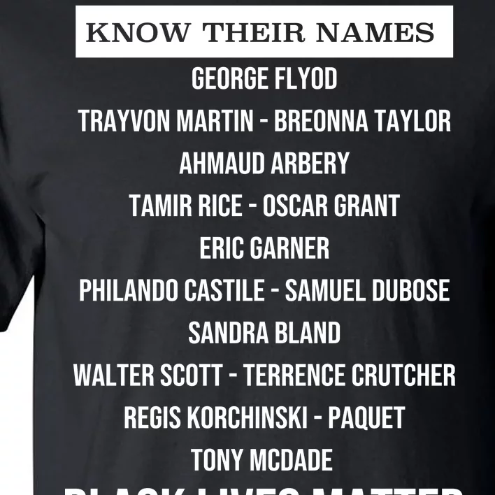 Know Their Names BLM Tall T-Shirt