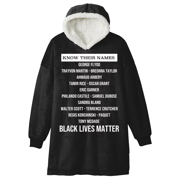 Know Their Names BLM Hooded Wearable Blanket