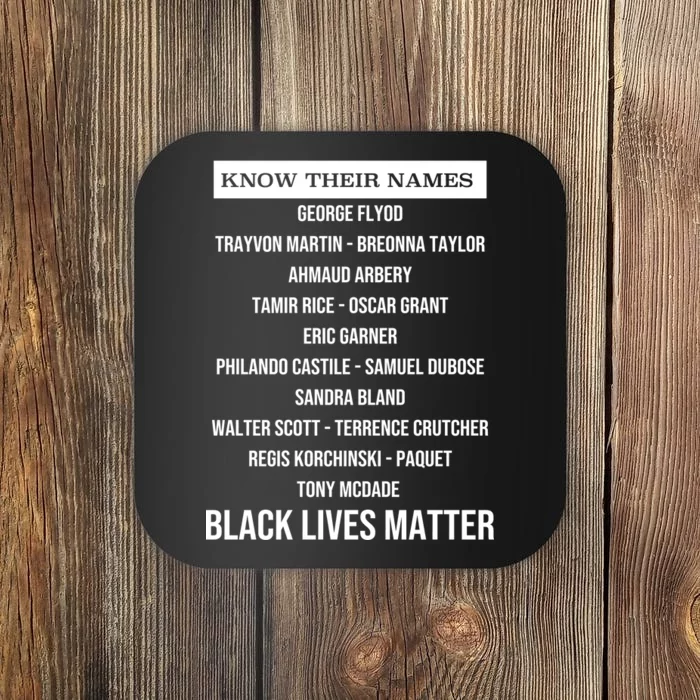 Know Their Names BLM Coaster