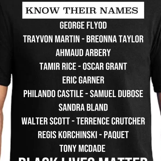 Know Their Names BLM Pajama Set