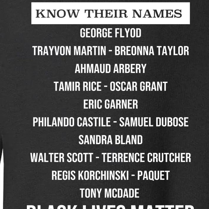 Know Their Names BLM Toddler Sweatshirt