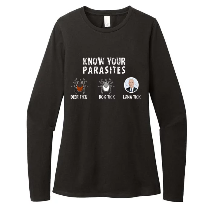 Know Your Parasites Anti Joe Biden Womens CVC Long Sleeve Shirt