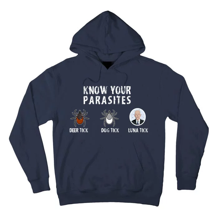 Know Your Parasites Anti Joe Biden Tall Hoodie