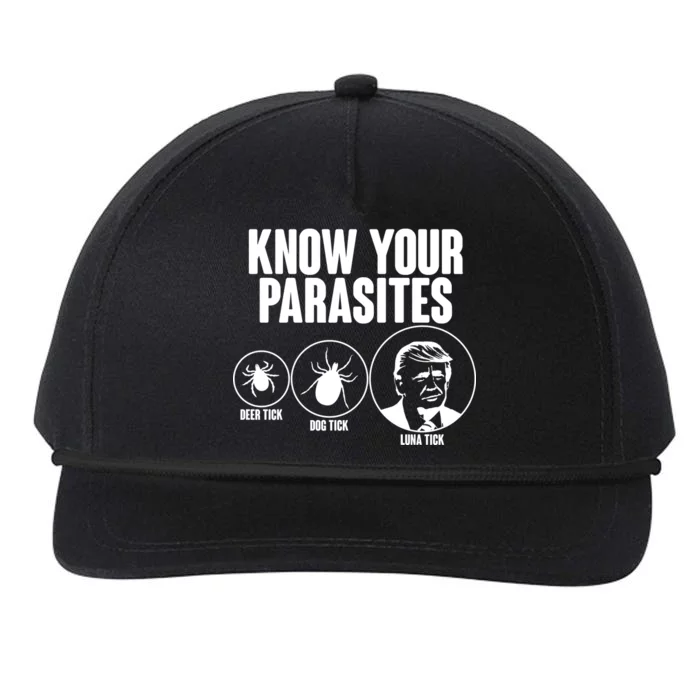 Know Your Parasites Deer Trick Dog Trick Luna Trick Snapback Five-Panel Rope Hat