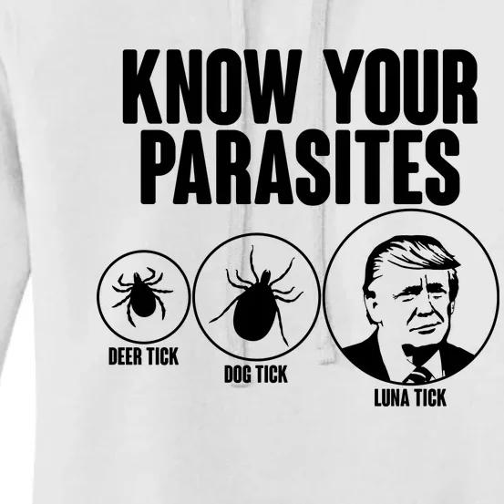 Know Your Parasites Deer Trick Dog Trick Luna Trick Women's Pullover Hoodie