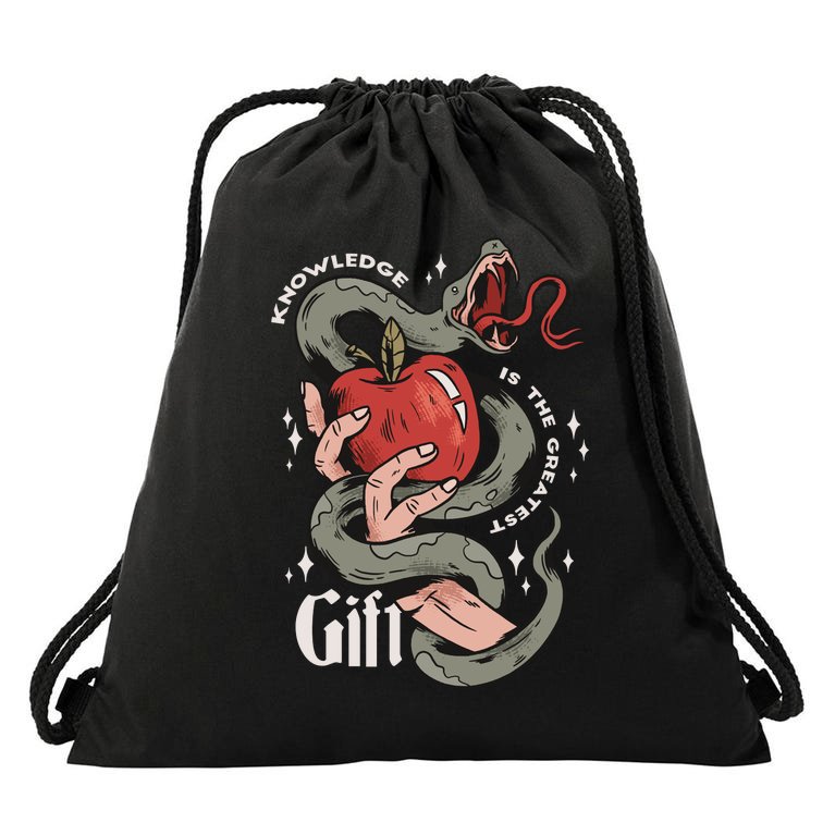 Knowledge Is The Greatest Gift Drawstring Bag