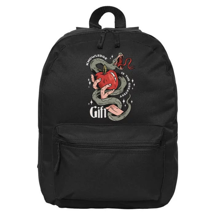 Knowledge Is The Greatest Gift 16 in Basic Backpack