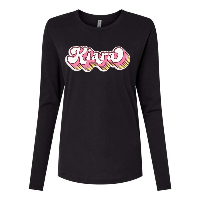 Kiara Name Personalized First Name Surname Womens Cotton Relaxed Long Sleeve T-Shirt