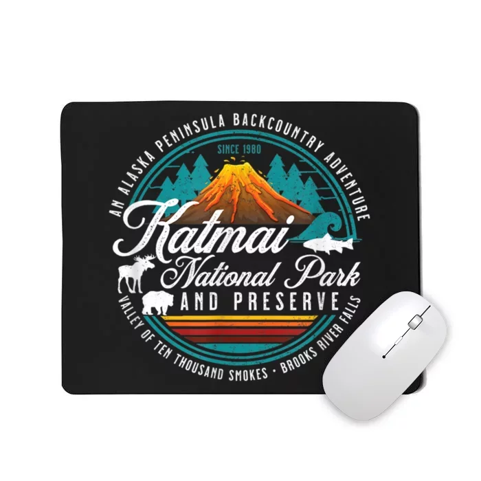 Katmai National Park Preserve Alaska Bear Watching Salmon Mousepad