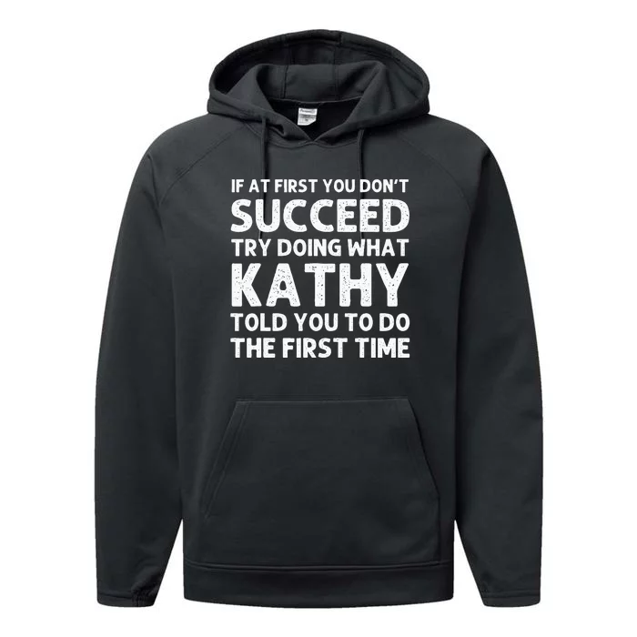 KATHY Name Personalized Birthday Funny Christmas Joke Performance Fleece Hoodie