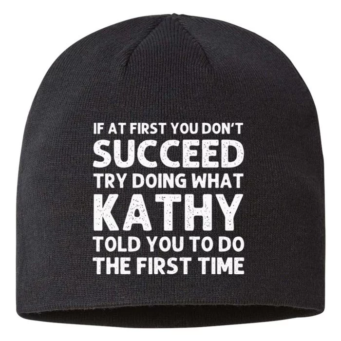 KATHY Name Personalized Birthday Funny Christmas Joke 8 1/2in Sustainable Knit Beanie