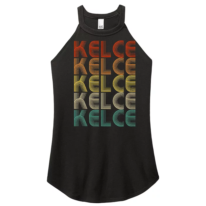 K.E.L.C.E Name Personalized Vintage Retro Gifts Women’s Perfect Tri Rocker Tank