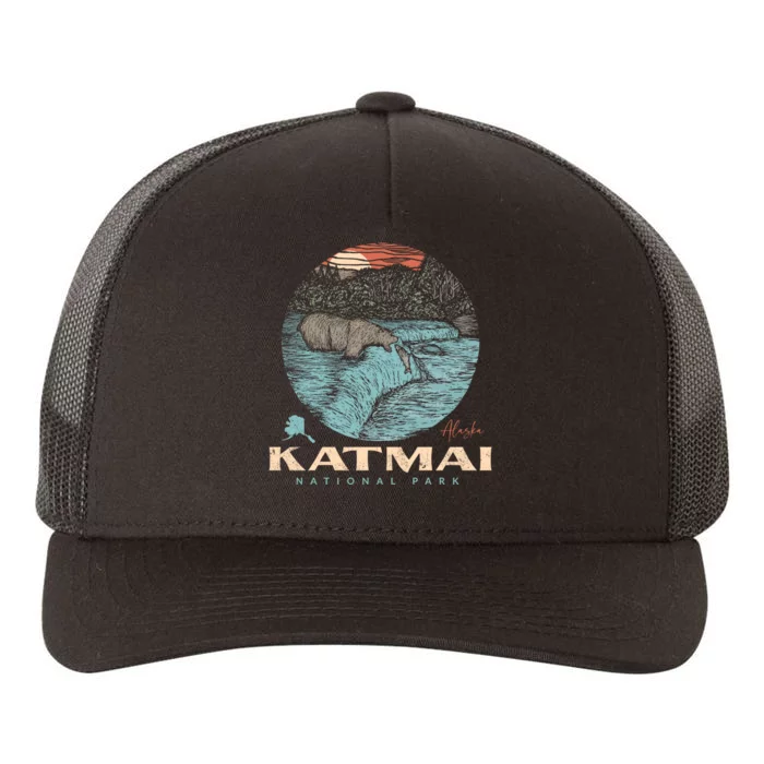 Katmai National Park Vintage Bear Yupoong Adult 5-Panel Trucker Hat