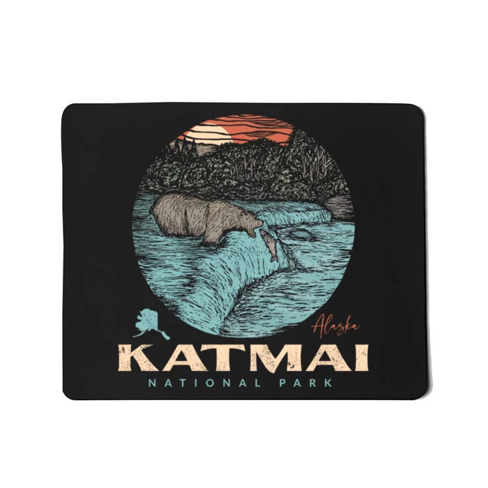 Katmai National Park Vintage Bear Mousepad