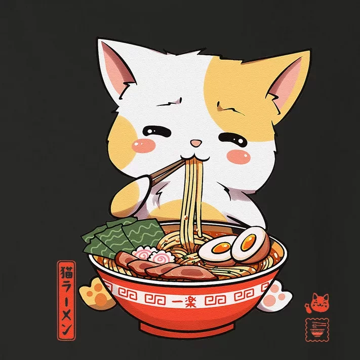 Kawaii Neko Ra Cute Ra Cat Japanese Noodle Funny Anime Toddler Long Sleeve Shirt