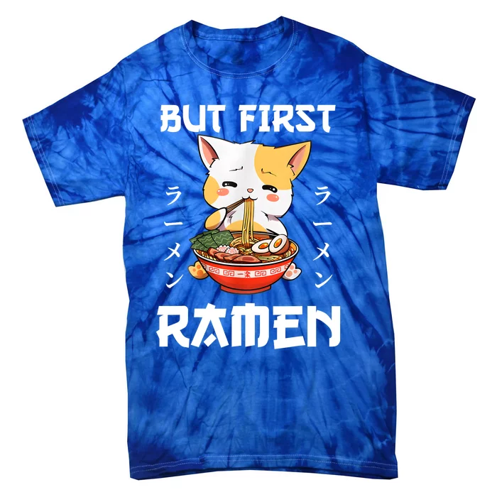 Kawaii Neko Ramen Lover Japanese Noodle Anime Gift Tie-Dye T-Shirt