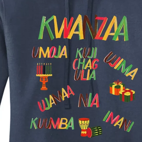 Kwanzaa Nguzo Saba Holiday Celebration Women's Pullover Hoodie