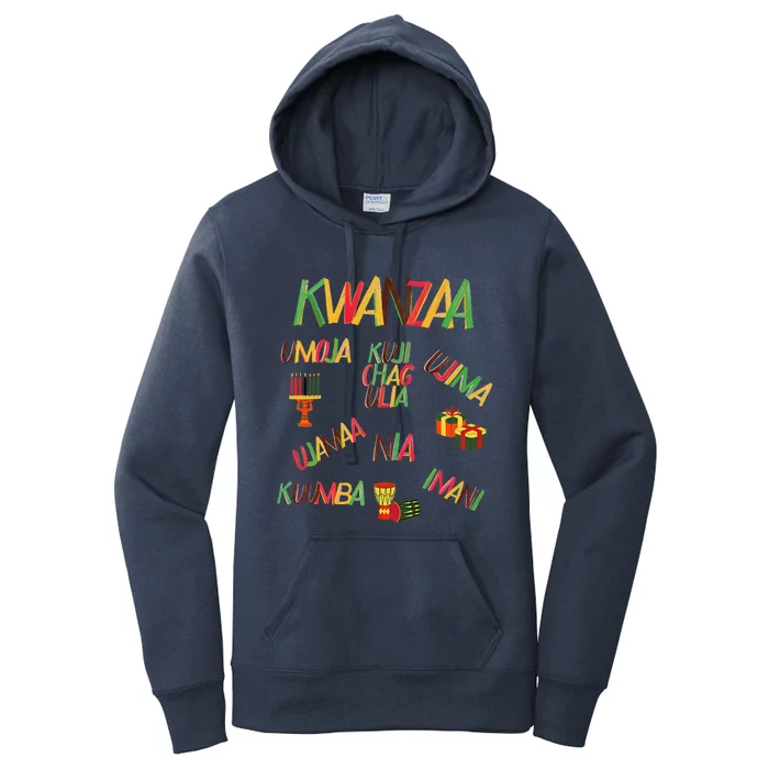 Kwanzaa Nguzo Saba Holiday Celebration Women's Pullover Hoodie