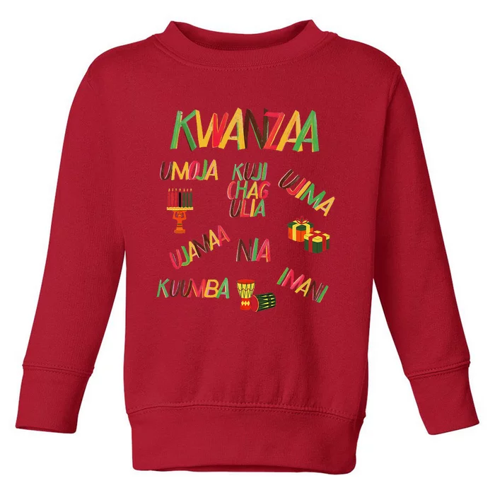 Kwanzaa Nguzo Saba Holiday Celebration Toddler Sweatshirt