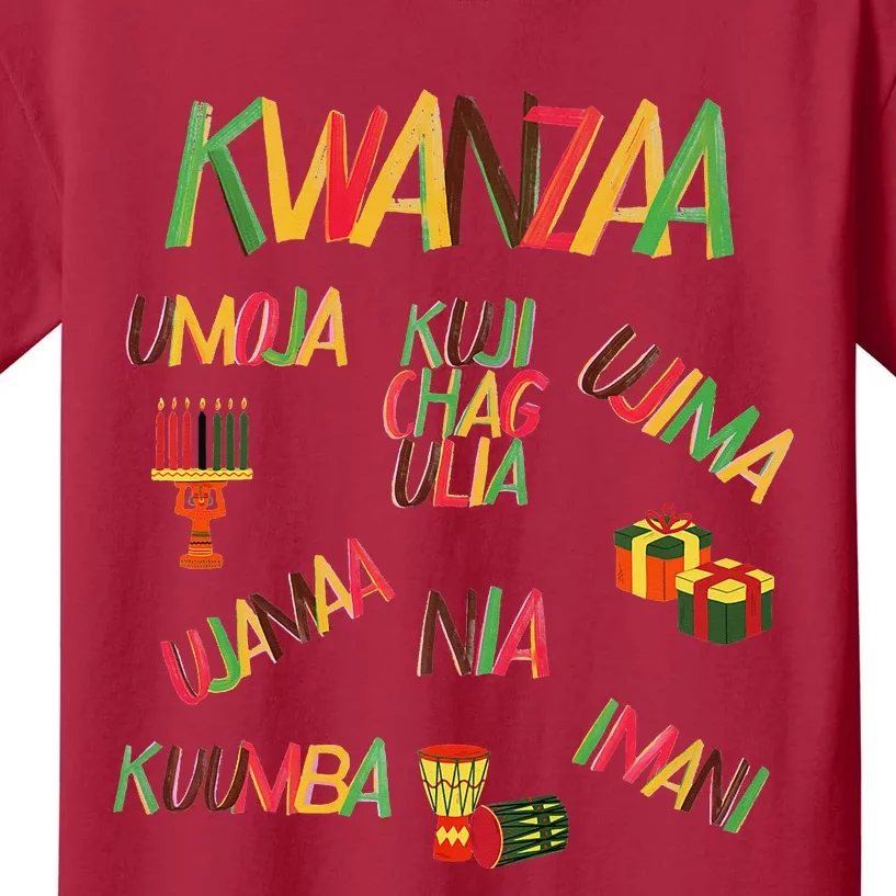 Kwanzaa Nguzo Saba Holiday Celebration Kids T-Shirt