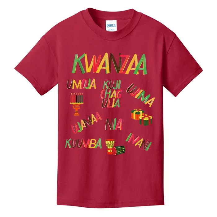 Kwanzaa Nguzo Saba Holiday Celebration Kids T-Shirt