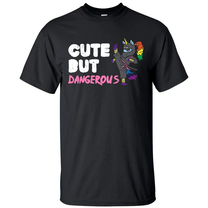 Karate Ninja Unicorn Cute Dangerous Martial Arts Girl Gift Tall T-Shirt