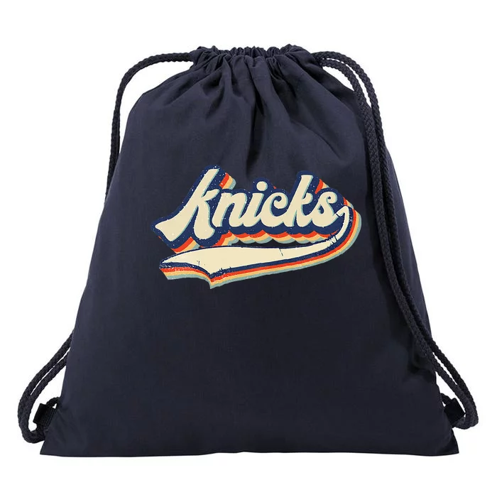 Knicks Name Vintage Retro Gift Drawstring Bag