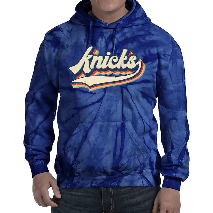 Knicks Name Vintage Retro Gift Tie Dye Hoodie