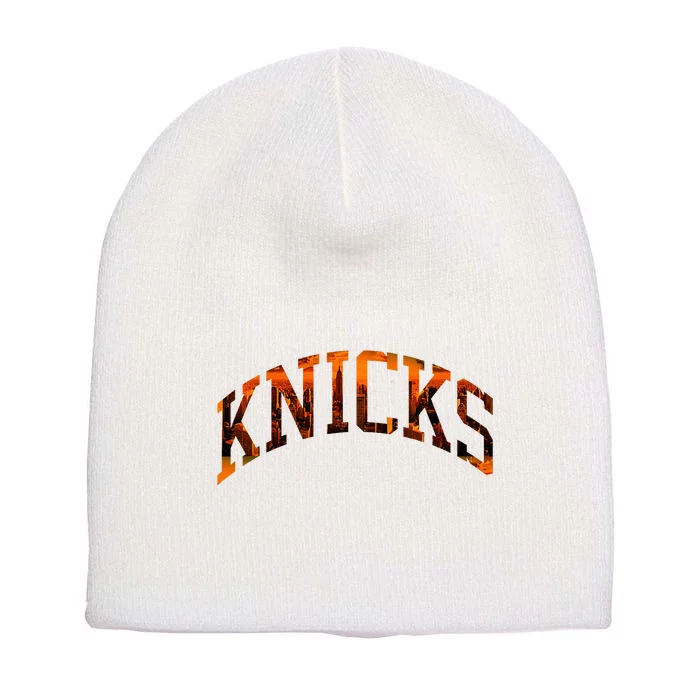 Knicks Name Vintage Retro Short Acrylic Beanie