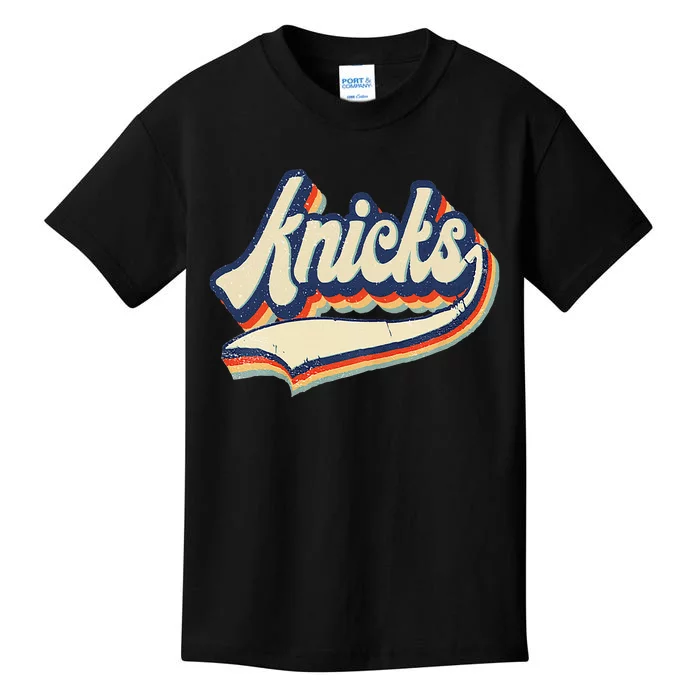 Knicks Name Vintage Retro Kids T-Shirt