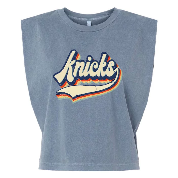 Knicks Name Vintage Retro Garment-Dyed Women's Muscle Tee