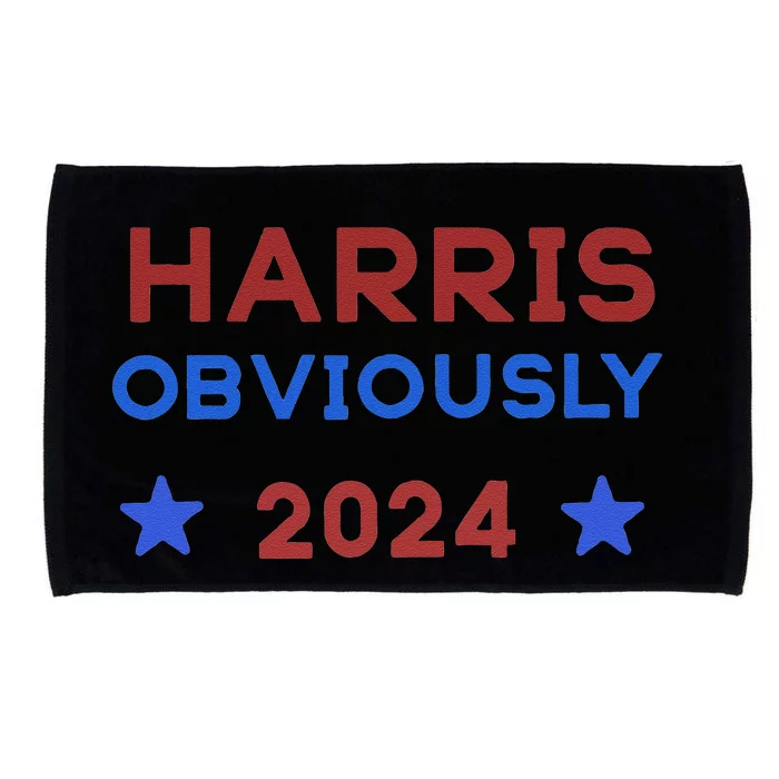 Kamala Obviously 2024 Kamala Harris 2024 Supporter Microfiber Hand Towel