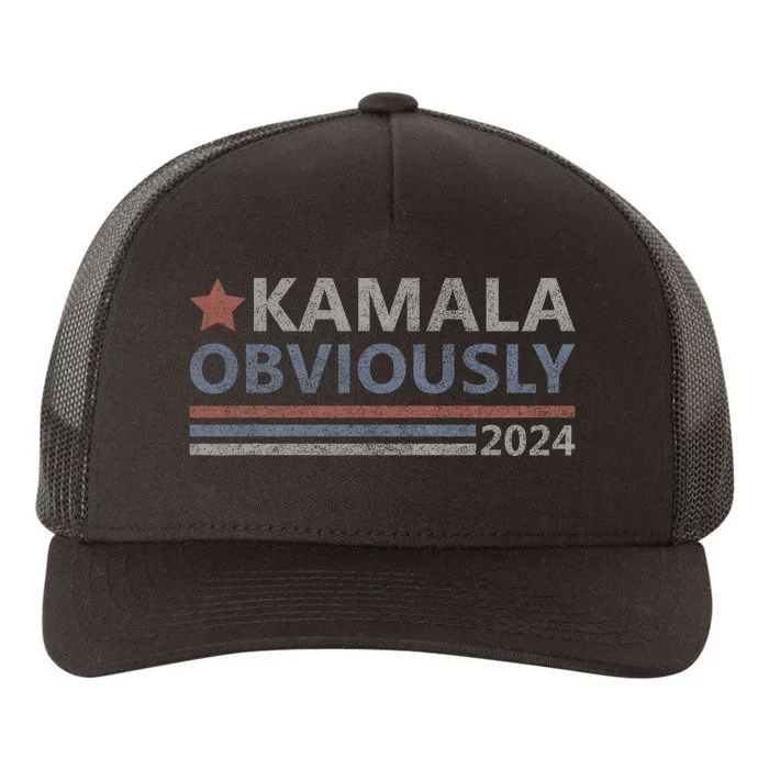 Kamala Obviously 2024 Presidential Election President Kamala Yupoong Adult 5-Panel Trucker Hat