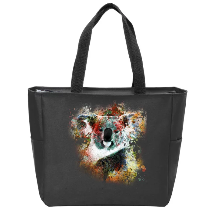 Koala Colorful Zip Tote Bag