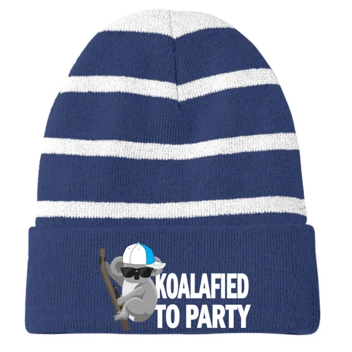 Koalafied To Party Striped Beanie with Solid Band