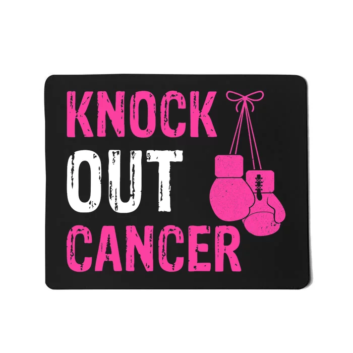 Knock Out Boxing Fight Pink Ribbon Breast Cancer Awareness Mousepad