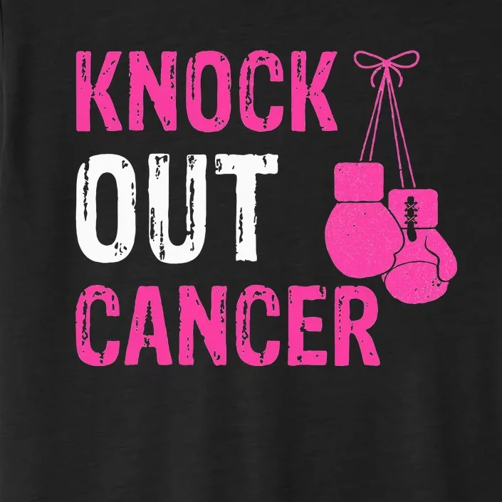 Knock Out Boxing Fight Pink Ribbon Breast Cancer Awareness ChromaSoft Performance T-Shirt