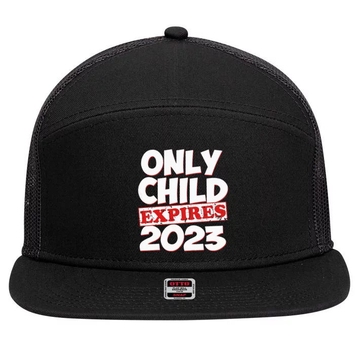 Kids Only Child Expires Big Bro Sis 7 Panel Mesh Trucker Snapback Hat