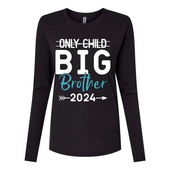 Kids Only Child Big Brother 2024 Promoted To Big Brother 2024 Womens Cotton Relaxed Long Sleeve T-Shirt