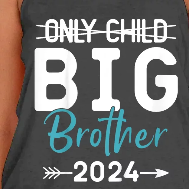 Kids Only Child Big Brother 2024 Promoted To Big Brother 2024 Women's Knotted Racerback Tank