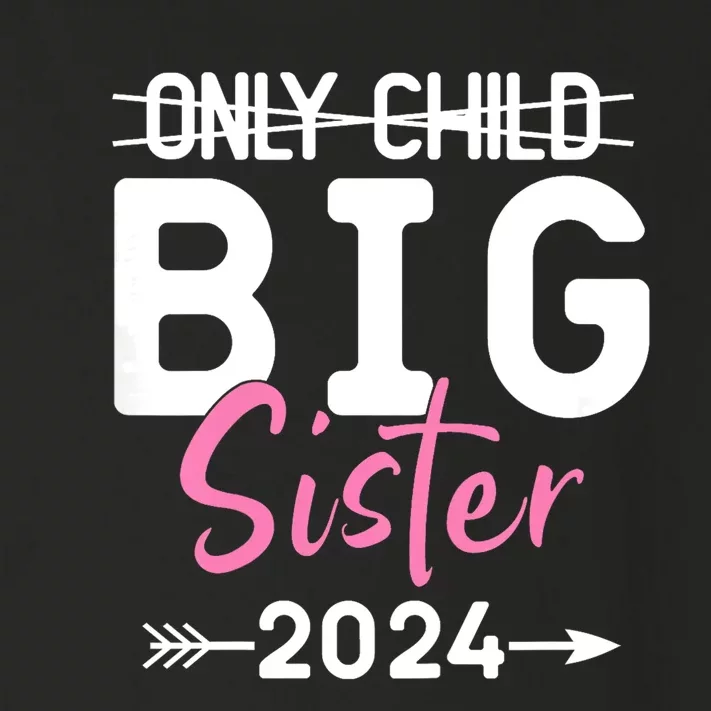 Kids Only Child Big Sister 2024 Promoted To Big Sister 2024 Toddler Long Sleeve Shirt