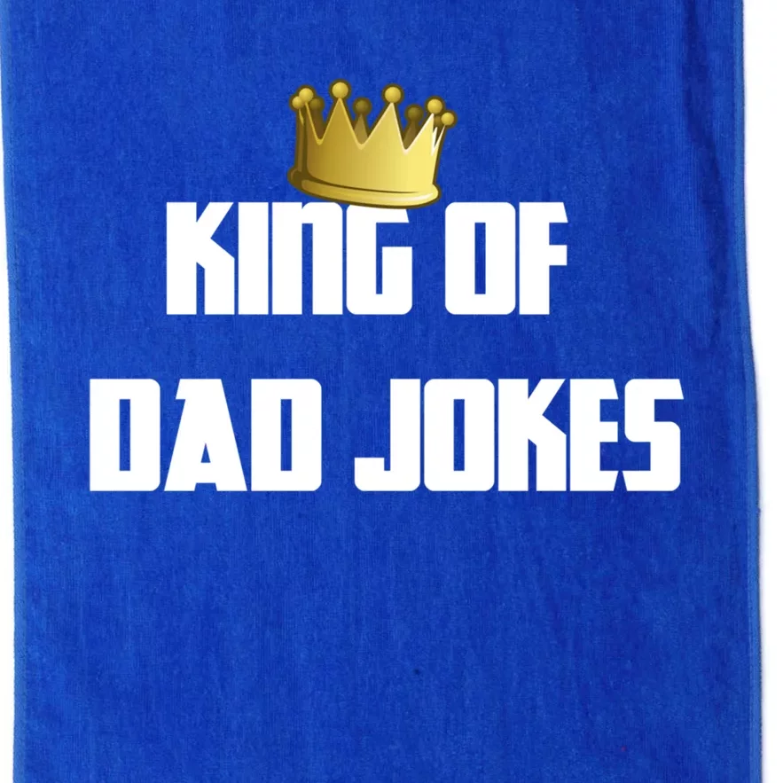 King Of Dad Jokes Crown Bad Joke Funny Fathers Day Gift Platinum Collection Golf Towel