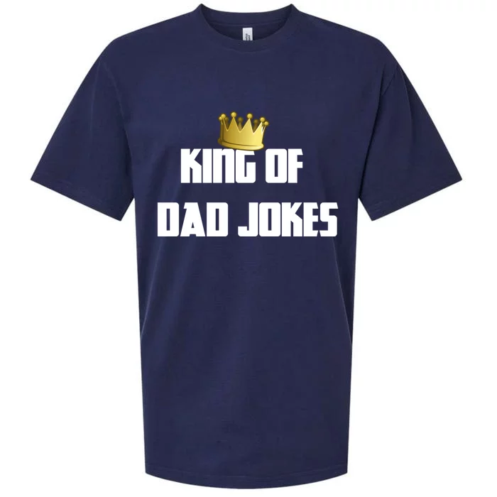 King Of Dad Jokes Crown Bad Joke Funny Fathers Day Gift Sueded Cloud Jersey T-Shirt