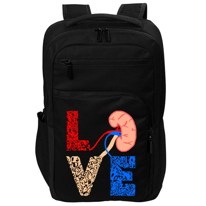 Kidney Organ Donation Love Dialysis Patients Nurse Nursing Funny Gift Impact Tech Backpack