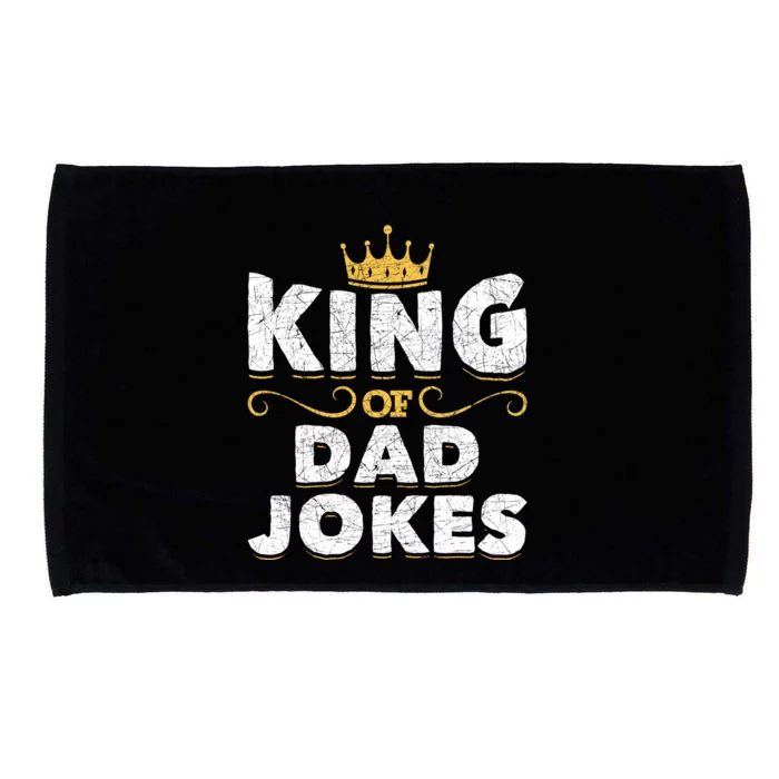 King Of Dad Jokes Crown Rad Jokes Puns Funny Dad Jokes Gift Microfiber Hand Towel