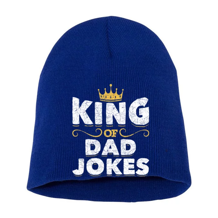 King Of Dad Jokes Crown Rad Jokes Puns Funny Dad Jokes Gift Short Acrylic Beanie